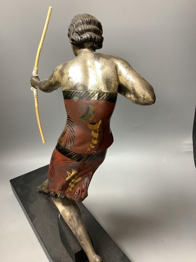 An Art Deco spelter figure